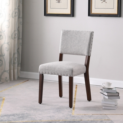 HomePop Dining Chair (Set of 2), Gray