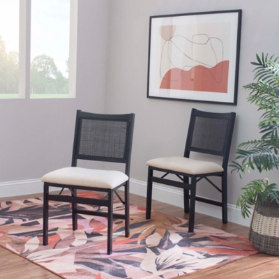 Linon Pacey Cane Folding Chair