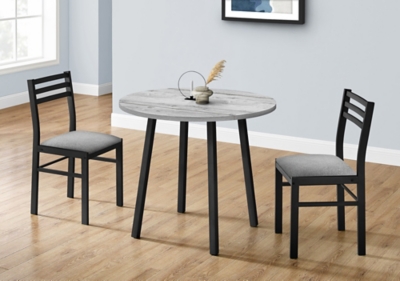 Monarch Specialties Drop Leaf Dining Table and 2 Chairs Set Ashley