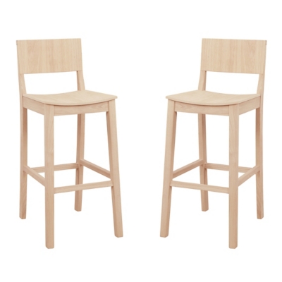 Linon Sera Barstool (Set of 2), Unfinished, large