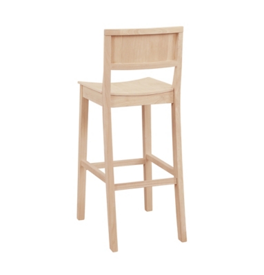 rear/angle view of stool showing back and legs