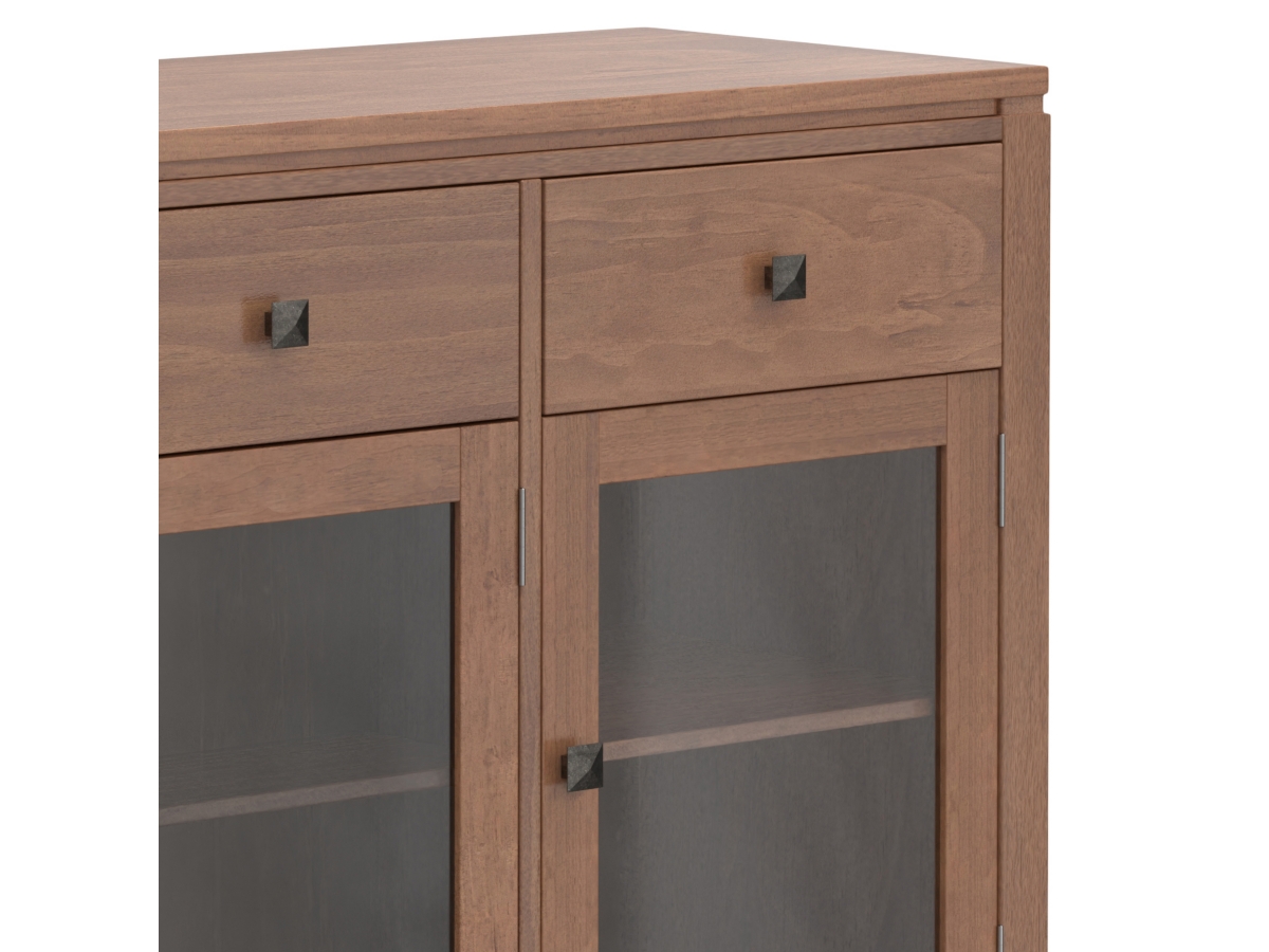 Simpli Home Cosmopolitan Sideboard Buffet, Medium Saddle Brown, large