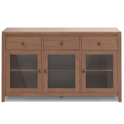 Simpli Home Cosmopolitan Sideboard Buffet, Medium Saddle Brown, large