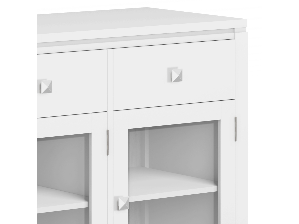 Simpli Home Cosmopolitan Sideboard Buffet, White, large