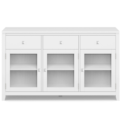 Simpli Home Cosmopolitan Sideboard Buffet, White, large