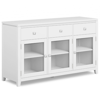 Simpli Home Cosmopolitan Sideboard Buffet, White, large