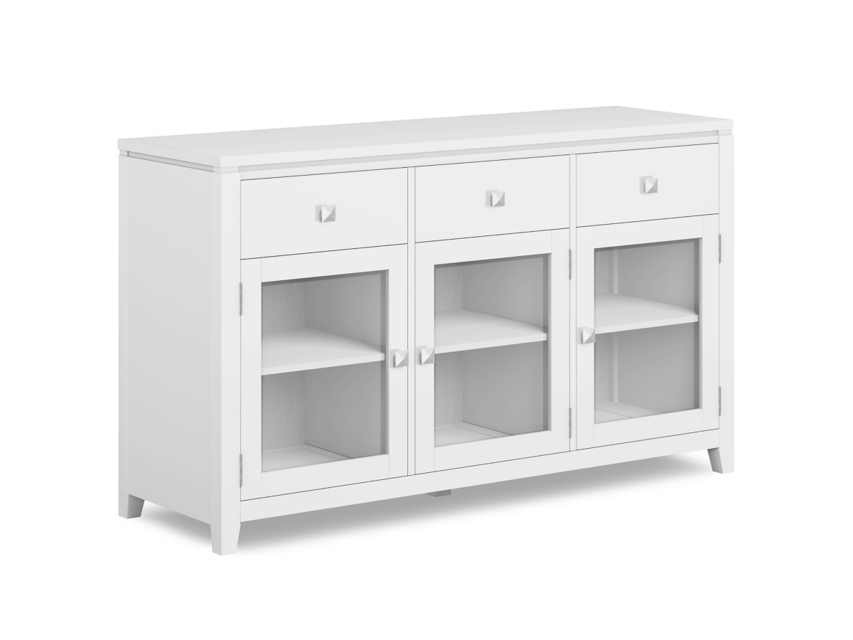Simpli Home Cosmopolitan Sideboard Buffet, White, large