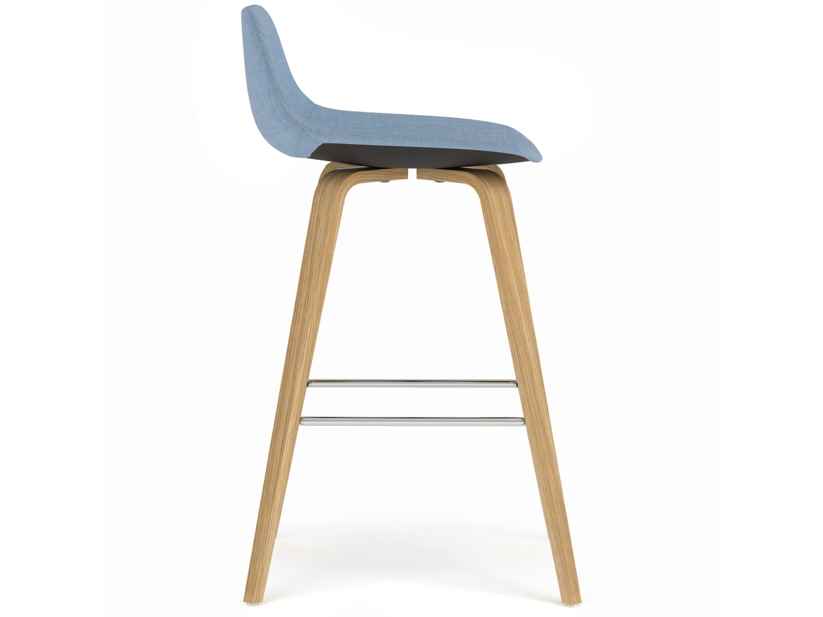 Simpli Home Randolph Counter Height Bar Stool (Set of 2), Denim Blue, large