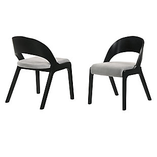 Polly Dining Chair (Set of 2), Gray/Black, large