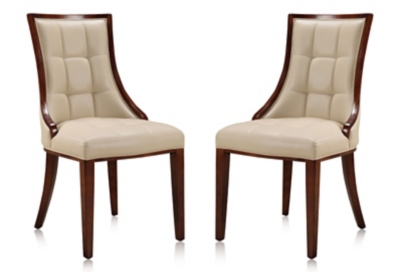 Fifth Avenue Dining Chair (Set of 2), Cream/Walnut, large