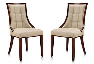 Fifth Avenue Dining Chair (Set of 2), Cream/Walnut, large