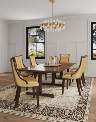 Fifth Avenue Dining Chair (Set of 2), Antique Gold/Walnut, rollover