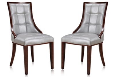 Fifth Avenue Dining Chair (Set of 2), Silver/Walnut, large