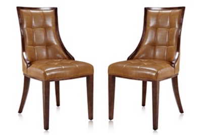 Fifth Avenue Dining Chair (Set of 2), Saddle/Walnut, large
