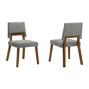 Channell Dining Chair (Set of 2), Charcoal/Walnut, large