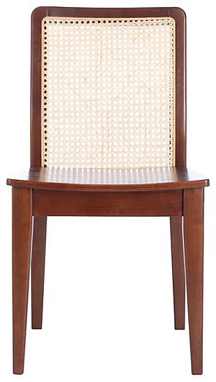 Safavieh Benicio Dining Chair (Set of 2), Dark Brown/Natural, large