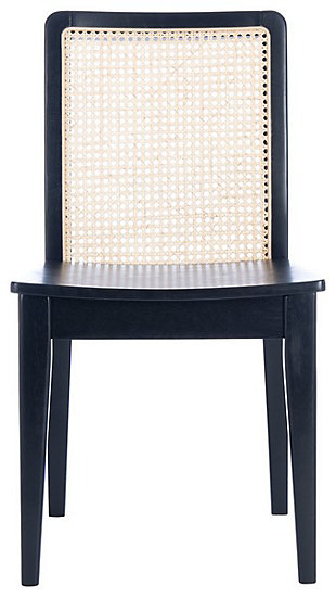 Safavieh Benicio Dining Chair (Set of 2), Black/Natural, large