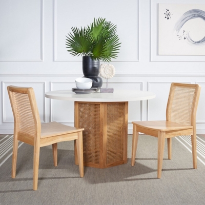 Safavieh Benicio Dining Chair (Set of 2), Natural, rollover