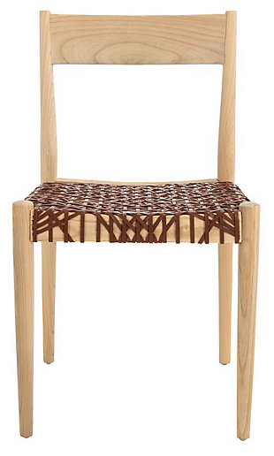 Safavieh Pranit Dining Chair (Set of 2), Cognac/Natural, large