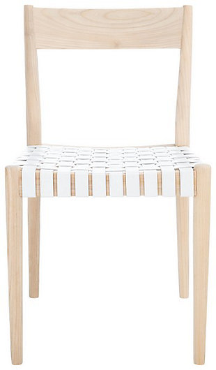 Safavieh Emilio  Dining Chair (Set of 2), White/Natural, large