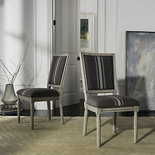 Safavieh Buchanan French Brasserie Dining Chair (Set of 2), Gray/Beige, rollover