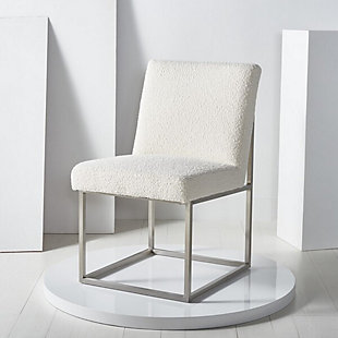 Safavieh Jenette Dining Chair, Ivory/Silver, rollover