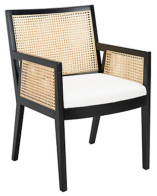 Safavieh Malik Dining Chair, Black/Natural, rollover