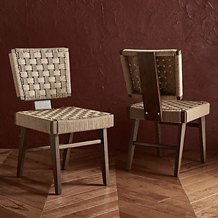 Safavieh Susanne Dining Chair (Set of 2), Walnut/Natural, rollover