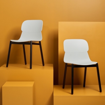 Safavieh Abbie Dining Chair (Set of 2), White/Black, rollover