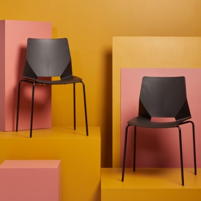 Safavieh Nellie Dining Chair (Set of 2), Black, rollover