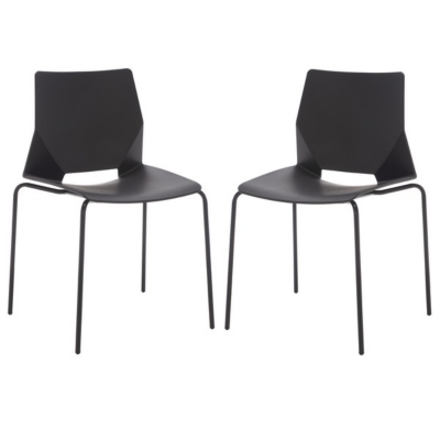 Safavieh Nellie Dining Chair (Set of 2), Black, large