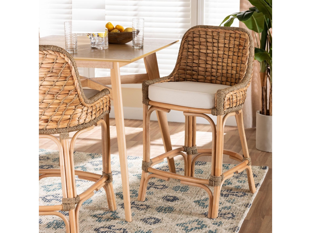 Rattan stool with cushion hotsell