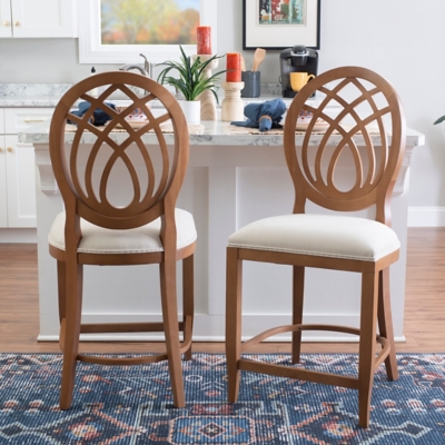 Linon Dina Counter Stools (Set of 2), Brown