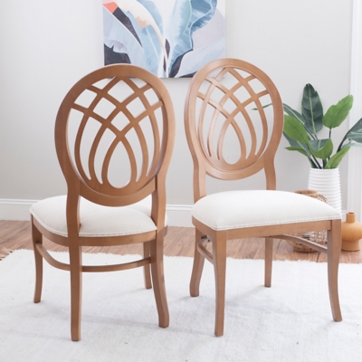 Linon Dina Side Chairs (Set of 2), Brown