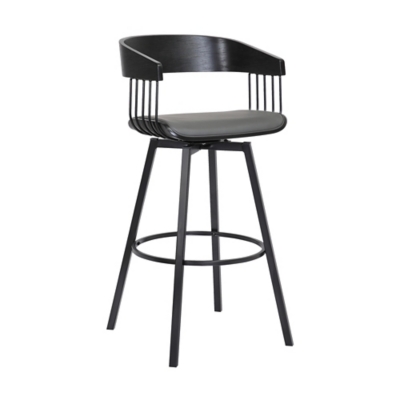 Athena Swivel Counter Stool, Gray/Black, large