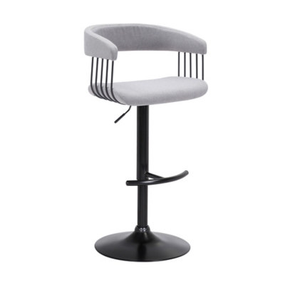 Calista Adjustable Bar Stool, Light Gray/Black, large