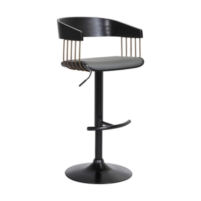 Larisa Adjustable Bar Stool, Gray/Black/Bronze, large
