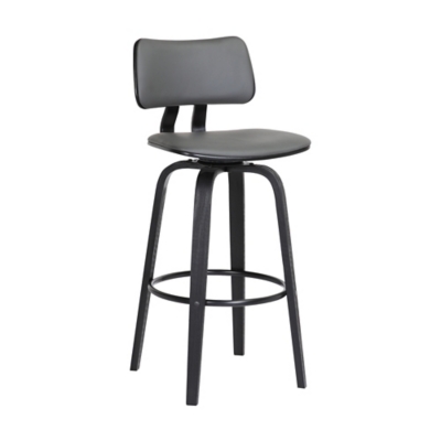 Pico Swivel Counter Stool, Gray/Black, large