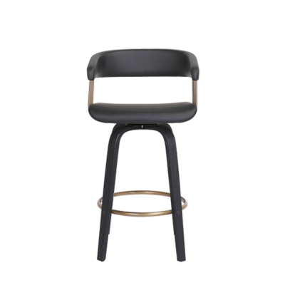 Side view of stool showing back rods and seat