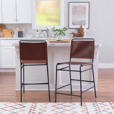 D600010237 Linon Taylor Counter Stool, Caramel sku D600010237