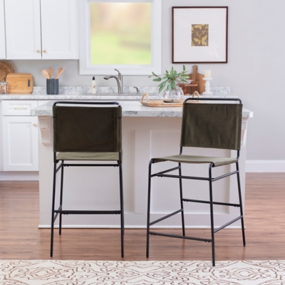 Linon Taylor Counter Stool, Green, rollover