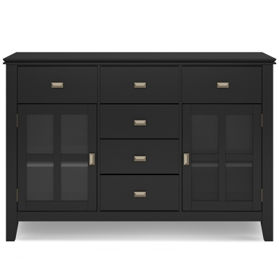 Simpli Home Artisan Sideboard Buffet Credenza, Black, large