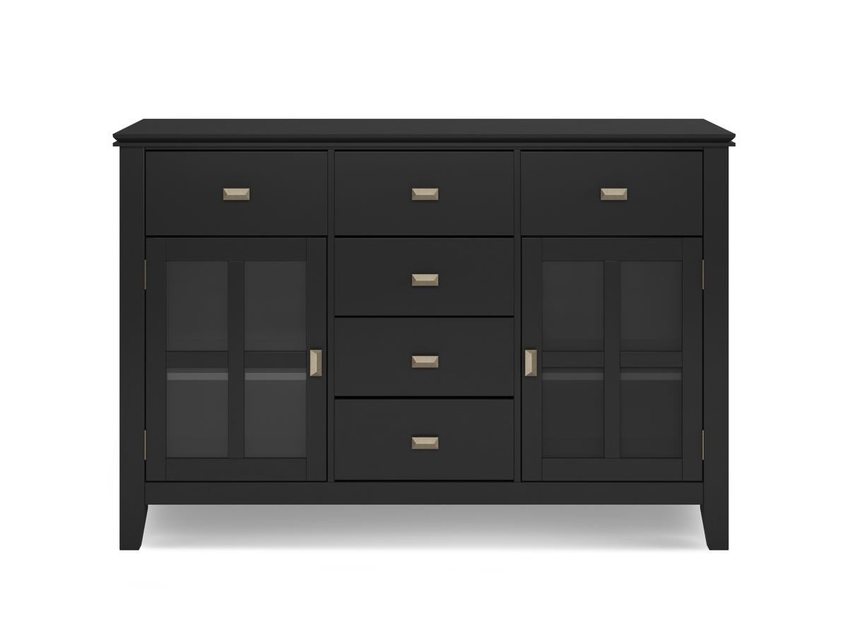 Simpli Home Artisan Sideboard Buffet Credenza, Black, large