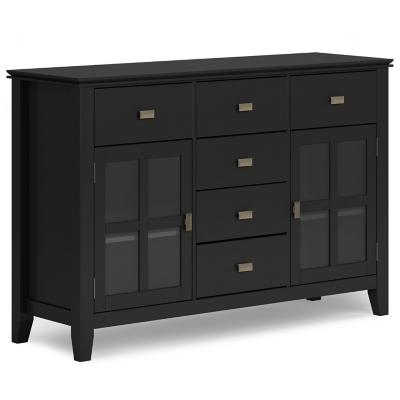 Simpli Home Artisan Sideboard Buffet Credenza, Black, large