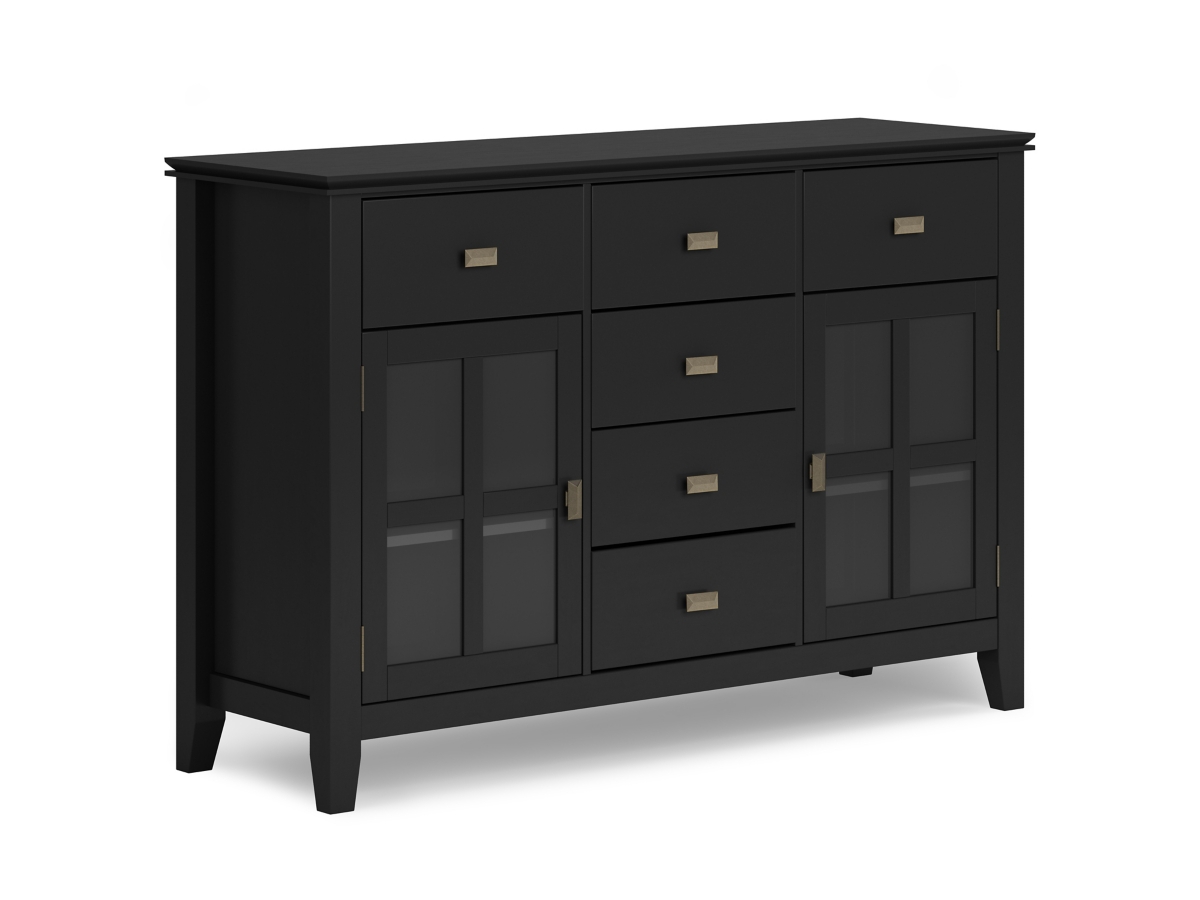 Simpli Home Artisan Sideboard Buffet Credenza, Black, large