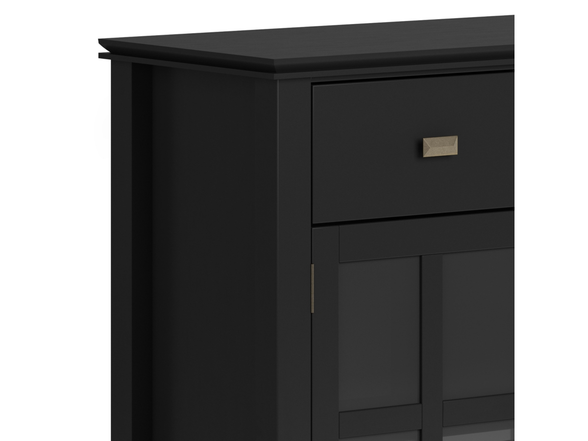 Simpli Home Artisan Sideboard Buffet Credenza, Black, large