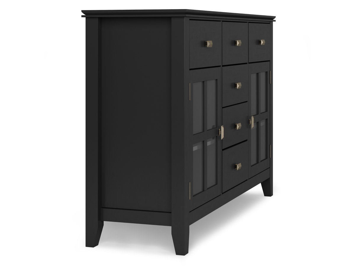 Simpli Home Artisan Sideboard Buffet Credenza, Black, large