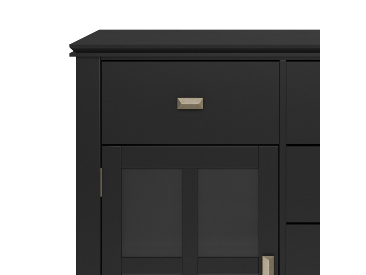 Simpli Home Artisan Sideboard Buffet Credenza, Black, large