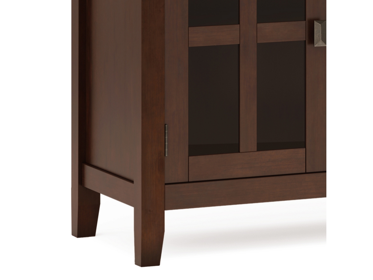 Simpli Home Artisan 4 Door Sideboard Buffet, Brown, large