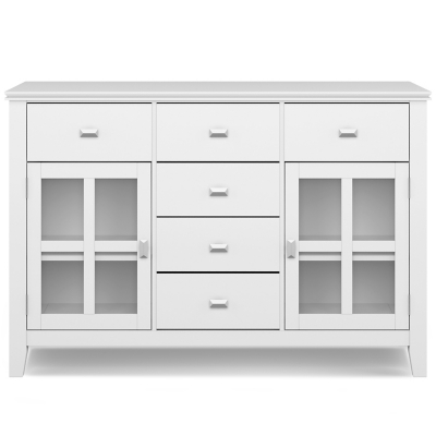 Simpli Home Artisan Sideboard Buffet Credenza, White, large